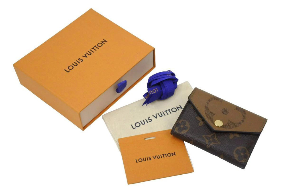 LOUIS VUITTON Tri fold Wallet Portefeuille Zoe Monogram Canvas Brown